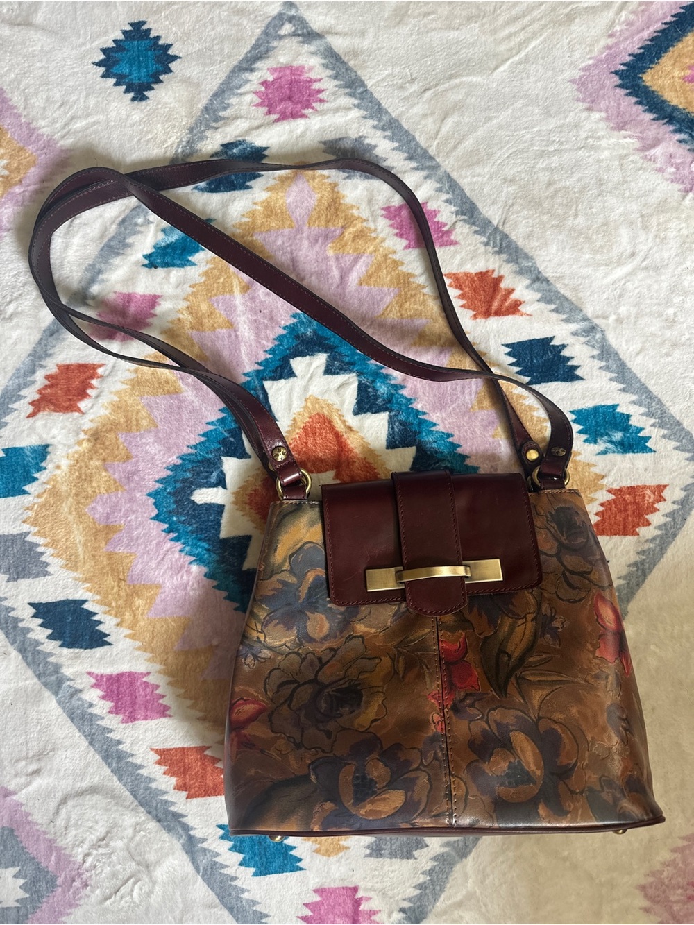 Patricia Nash Larone Shoulder Bag in Sienna Sunset